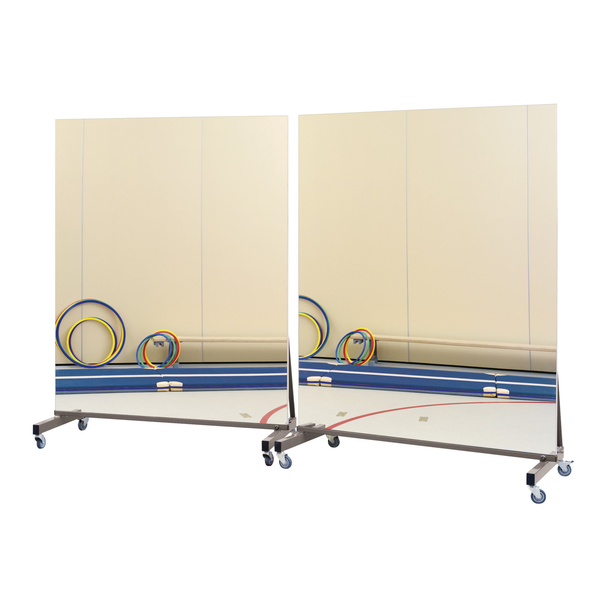 Verrolbaar spiegelwand, 2-delig