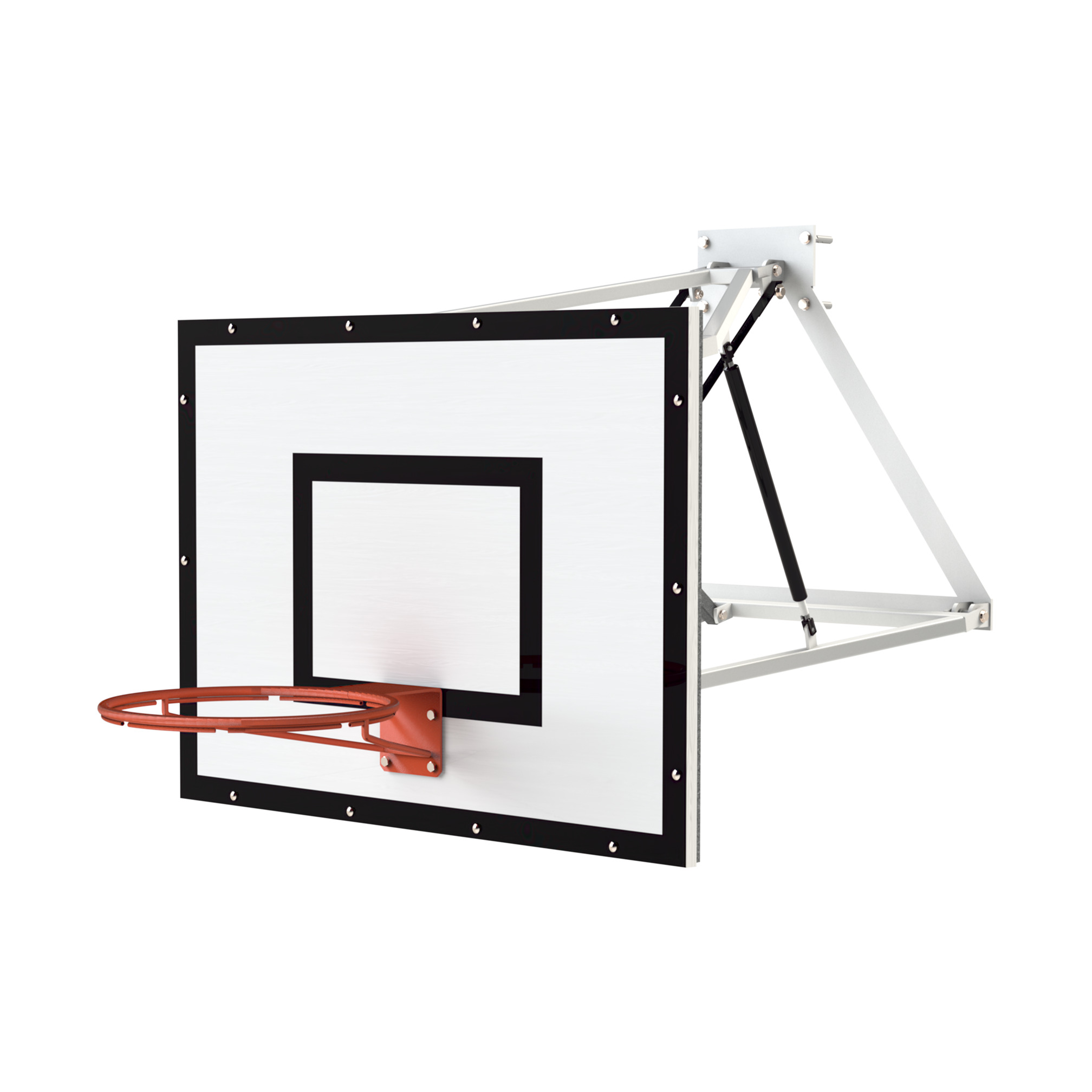 Basketball-Zielbrett 120x90 Wandmoniert mit Gasfeder