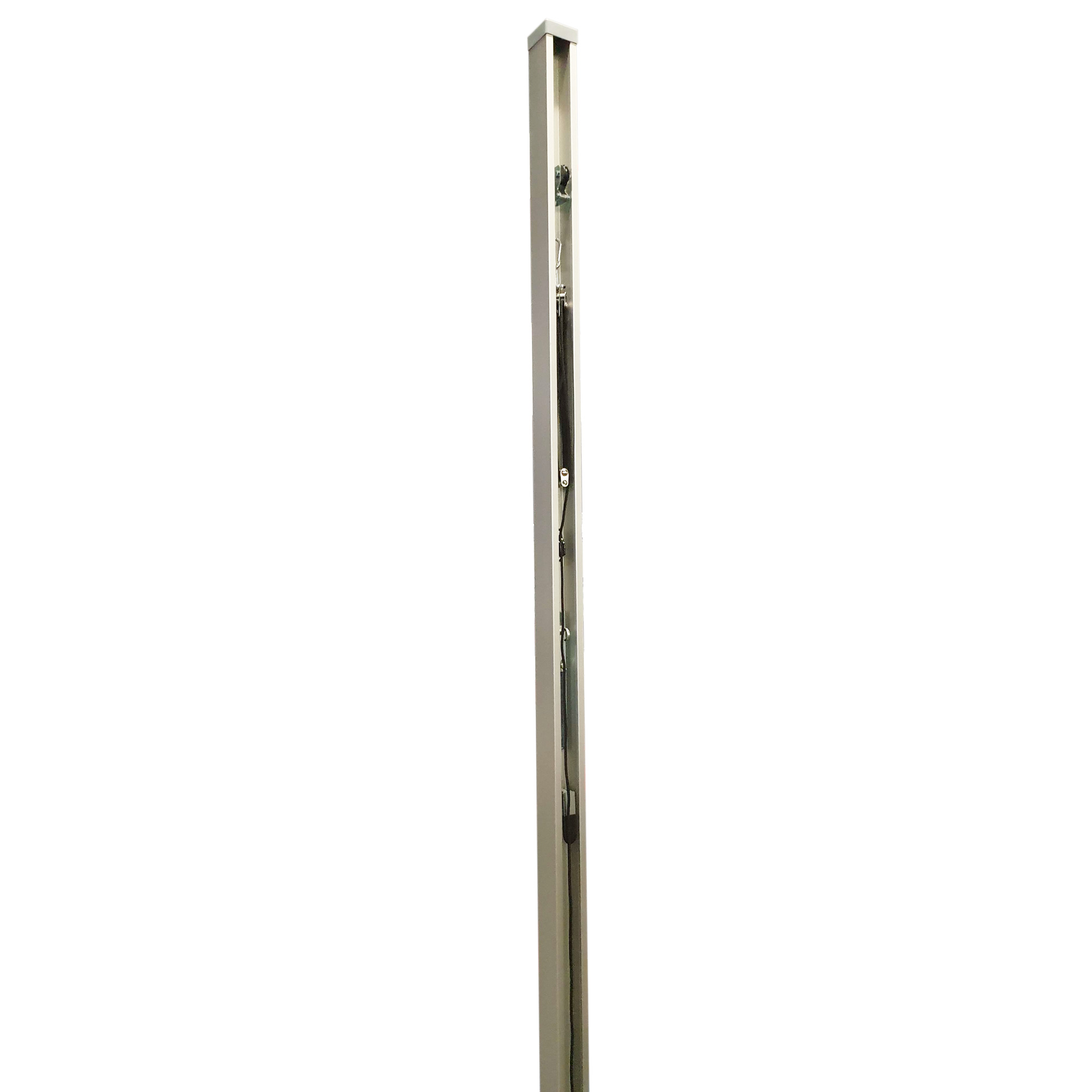 ERHARD® Sport Volleyballpfosten 80x80 mm, mit Flaschenzugsystem (Klasse B)