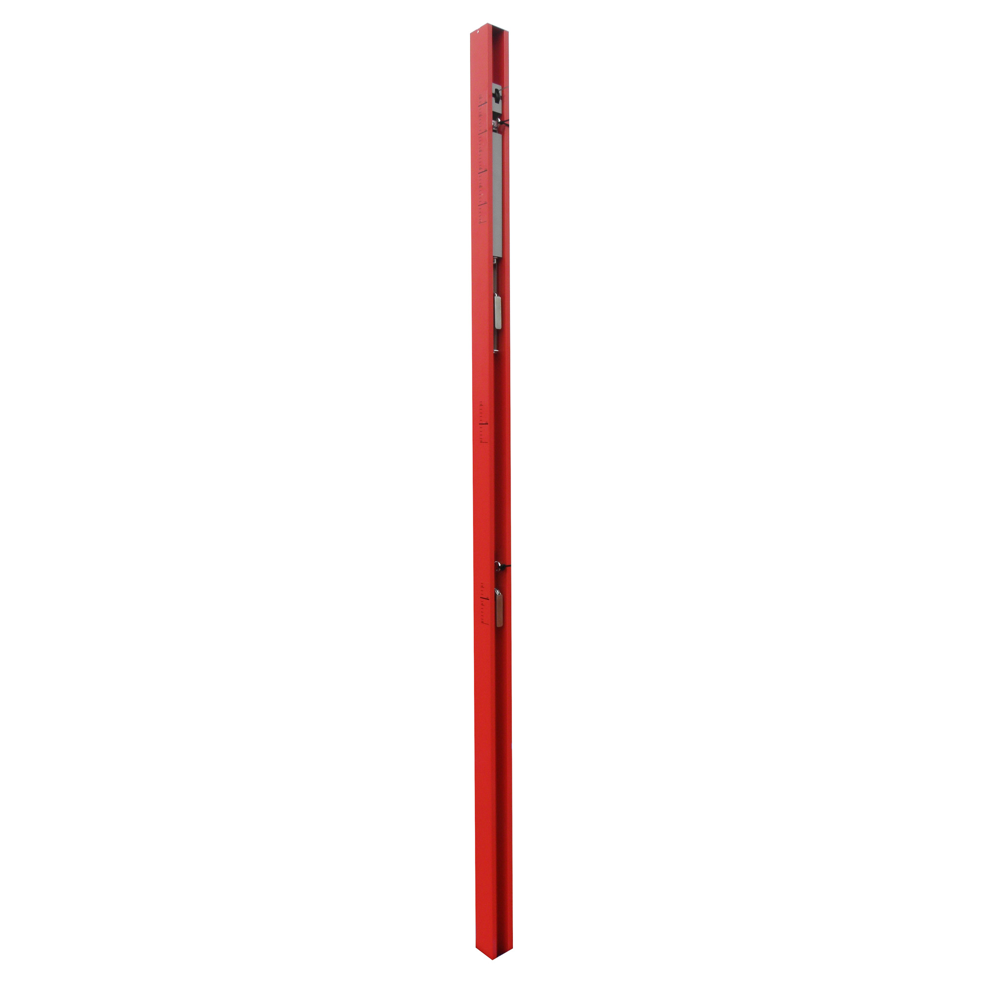 ERHARD® Sport Volleybalposts 80x80 mm, with pulley system (class B) red