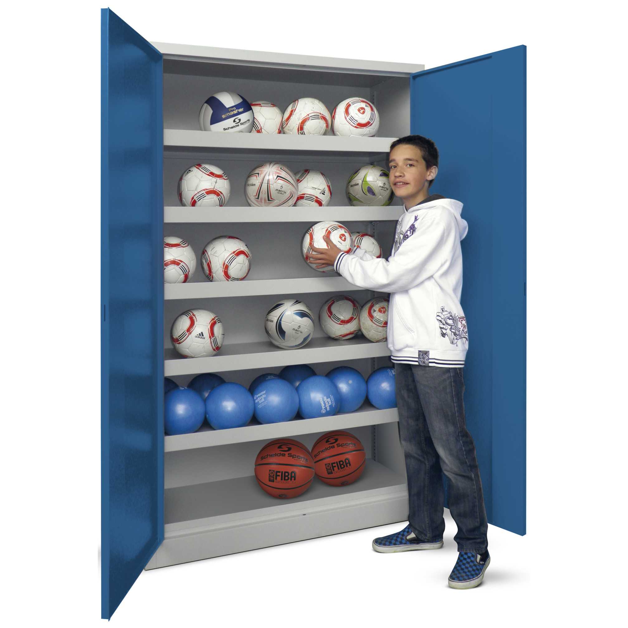 Kast type 3 met volle draaideuren, 150 cm