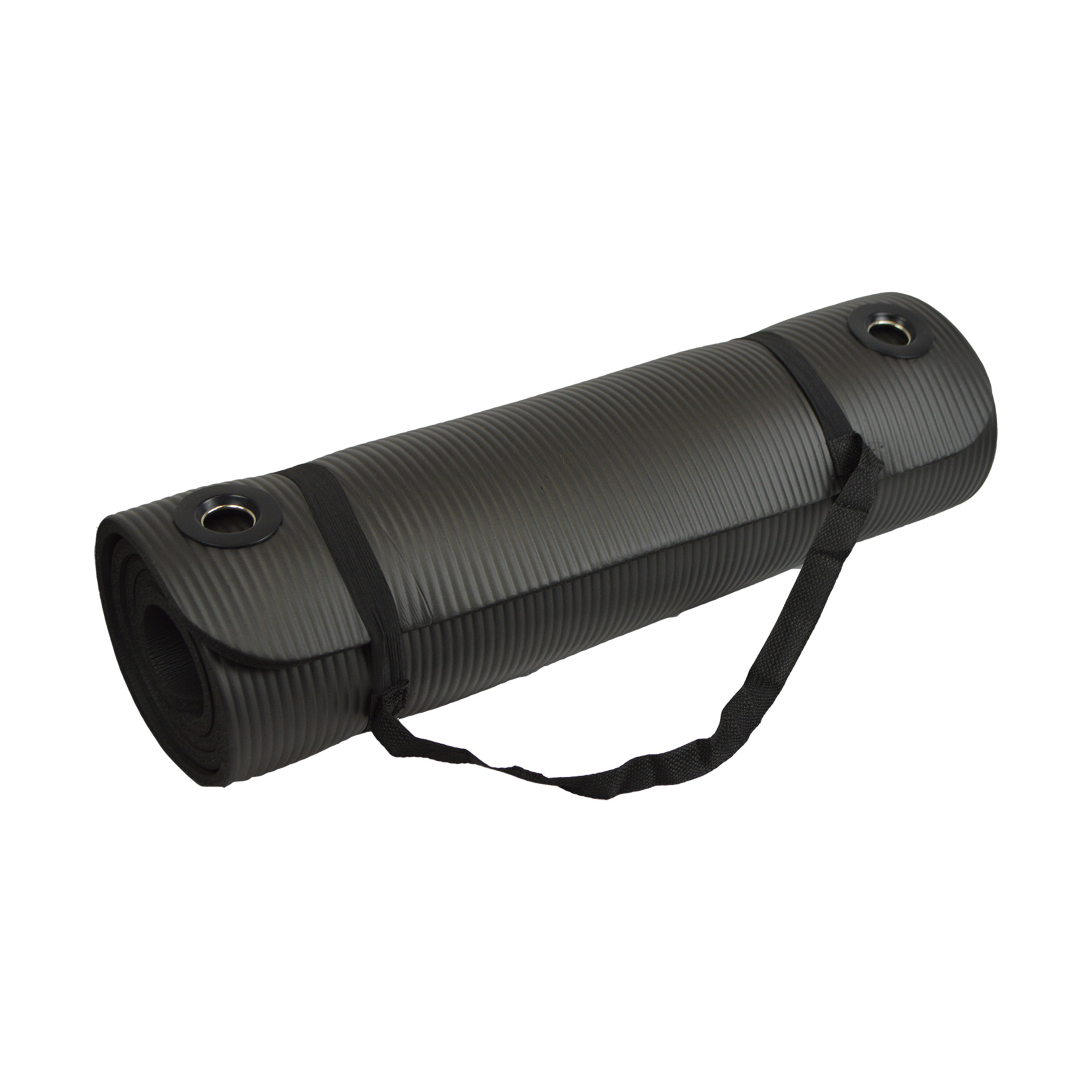 Yogamat zwart 183 x 60 cm