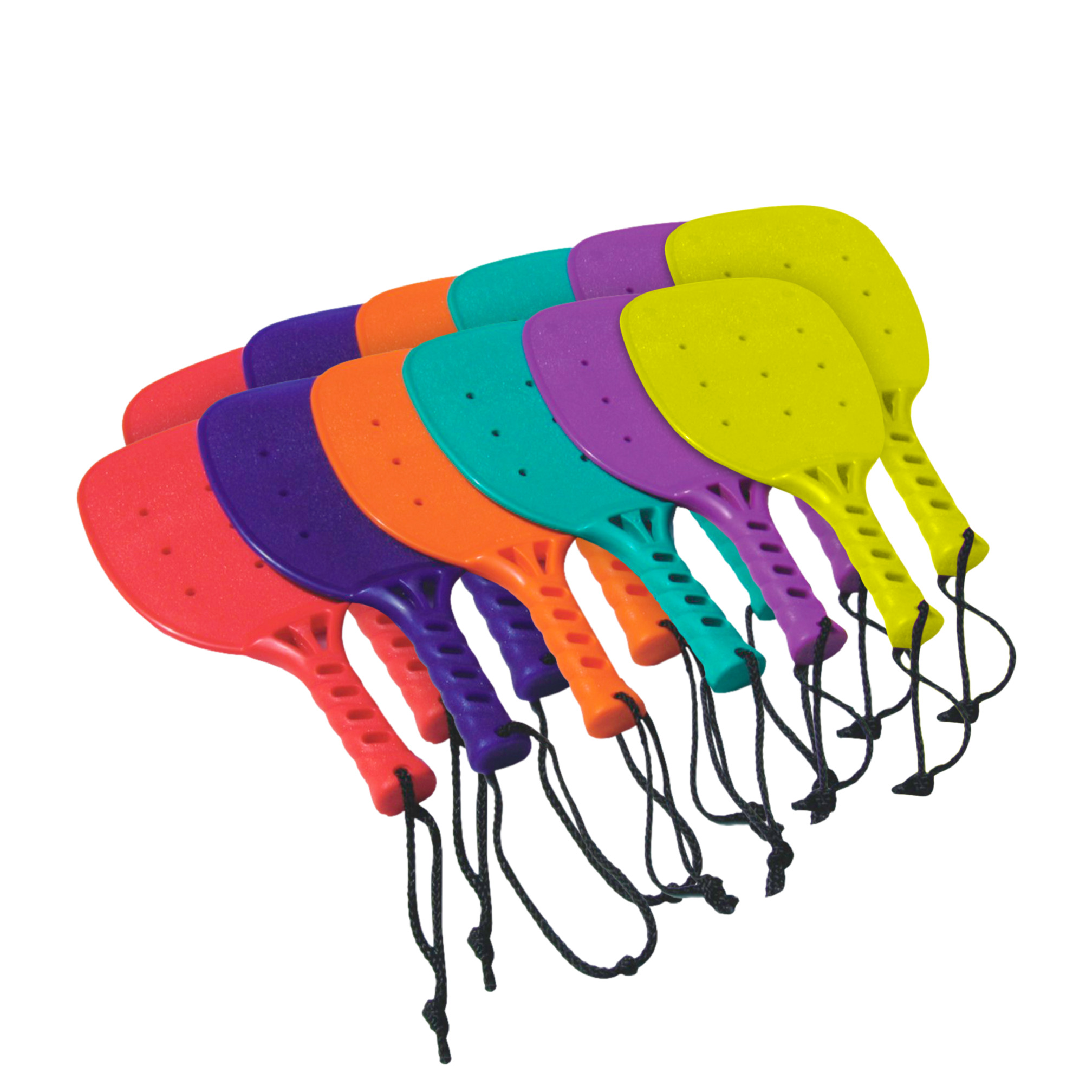 Set van 12 Pickleball rackets in verschillende kleuren
