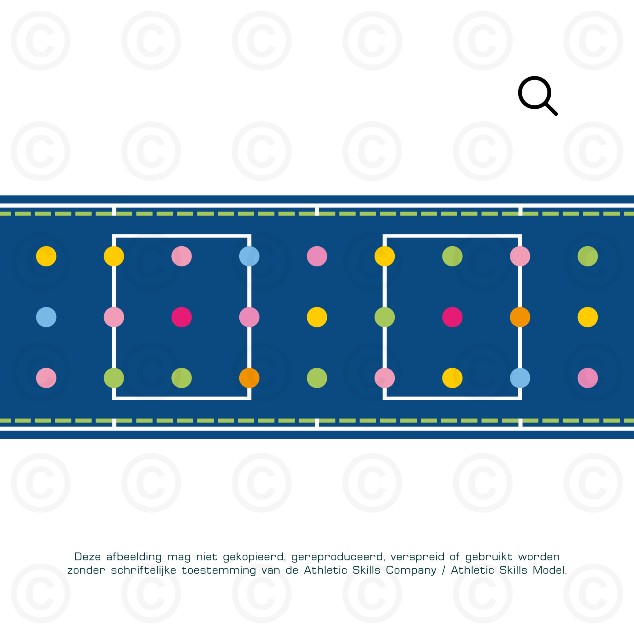 ASM Long Mat - Dots - 10m, sandwich padding
