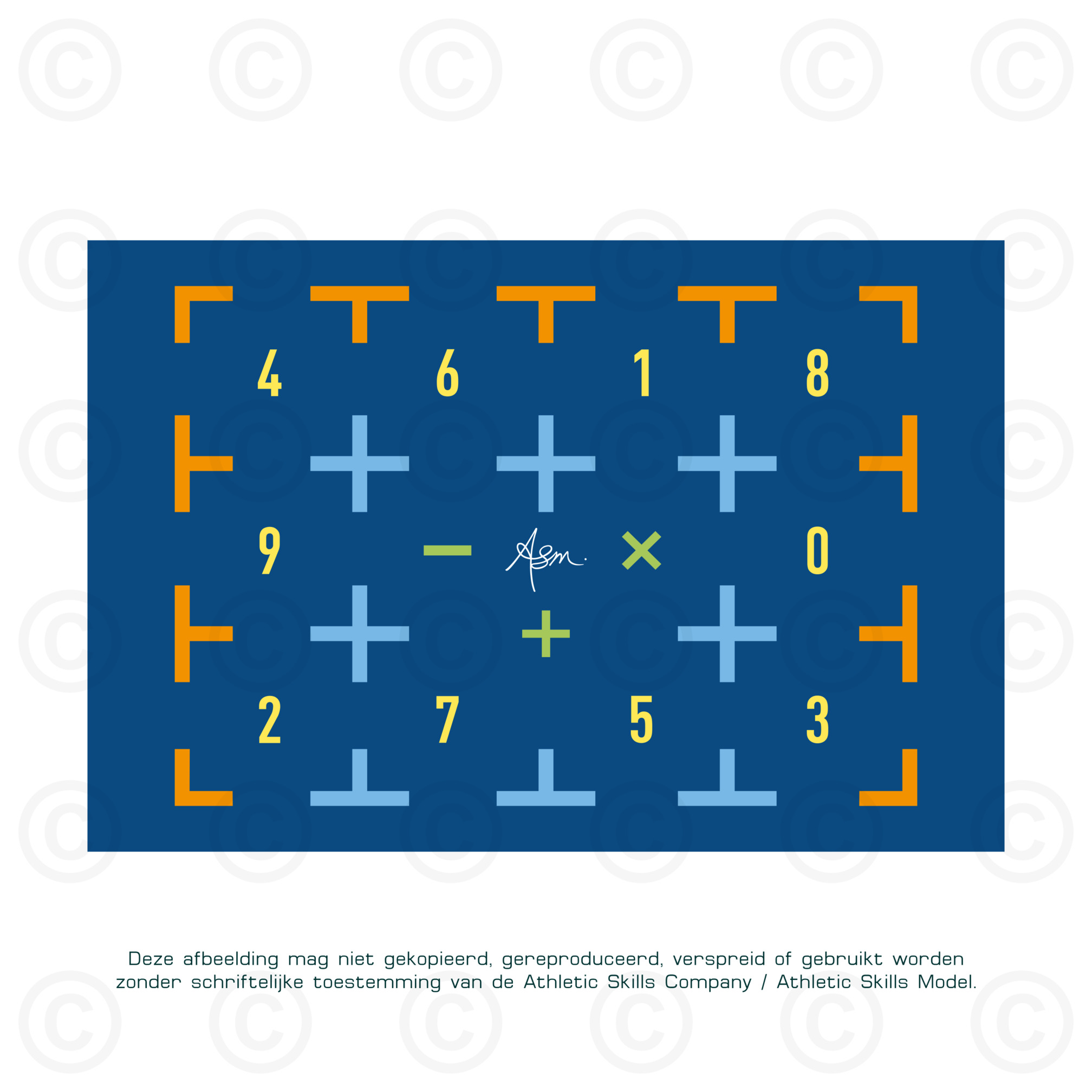 ASM landing mat - Numbers, sandwich padding ASM landing mat - Numbers, sandwich padding