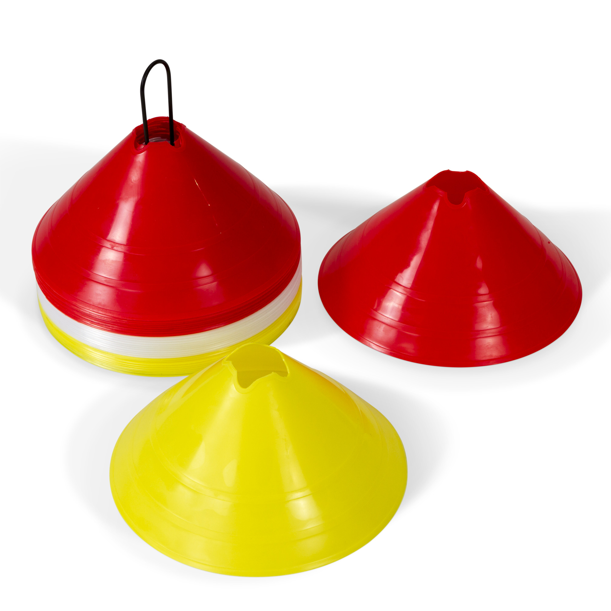 Markeringskegels met uitsparing voor stok