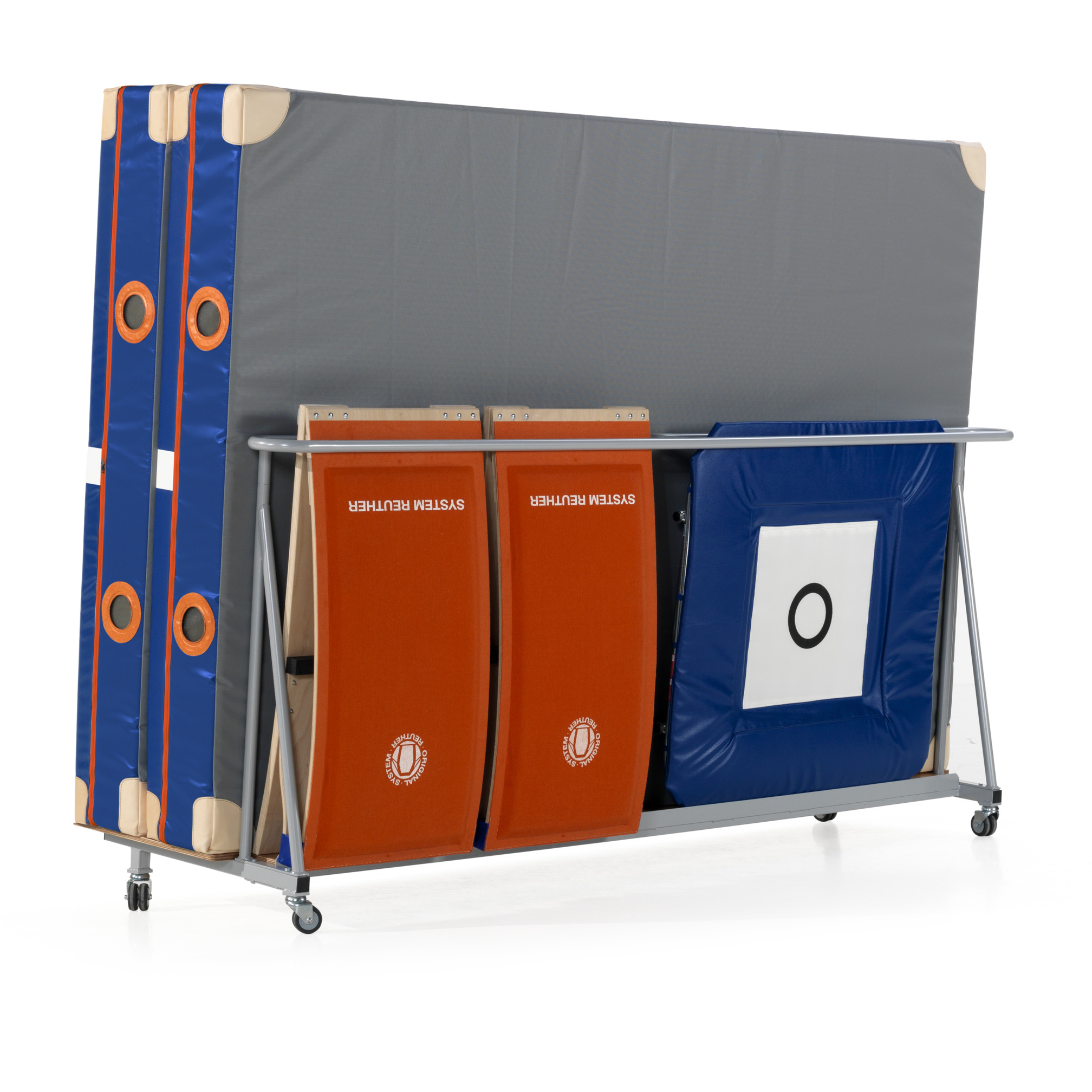 Trolley for landing mats