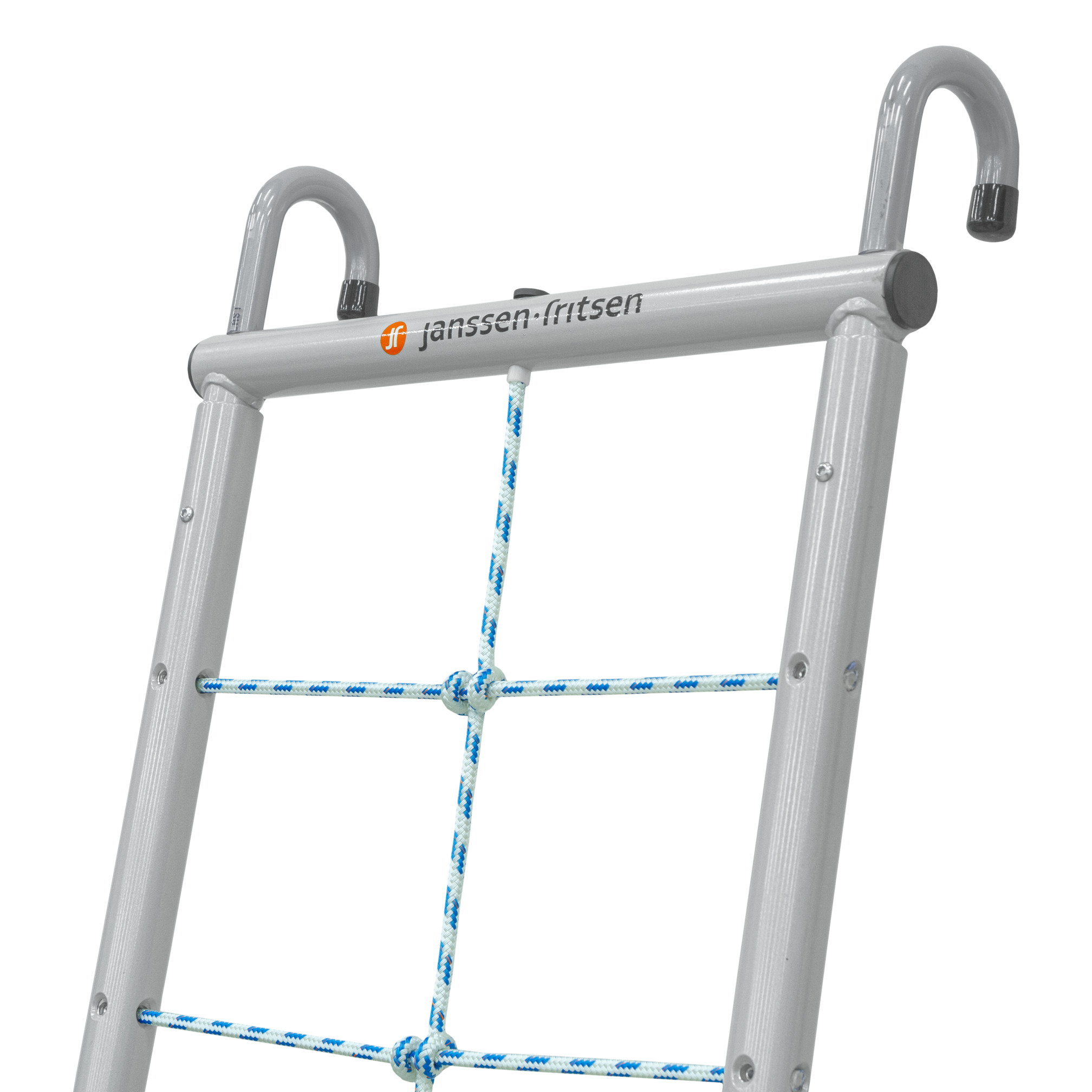 Klimframe, voorzien van touwwerk