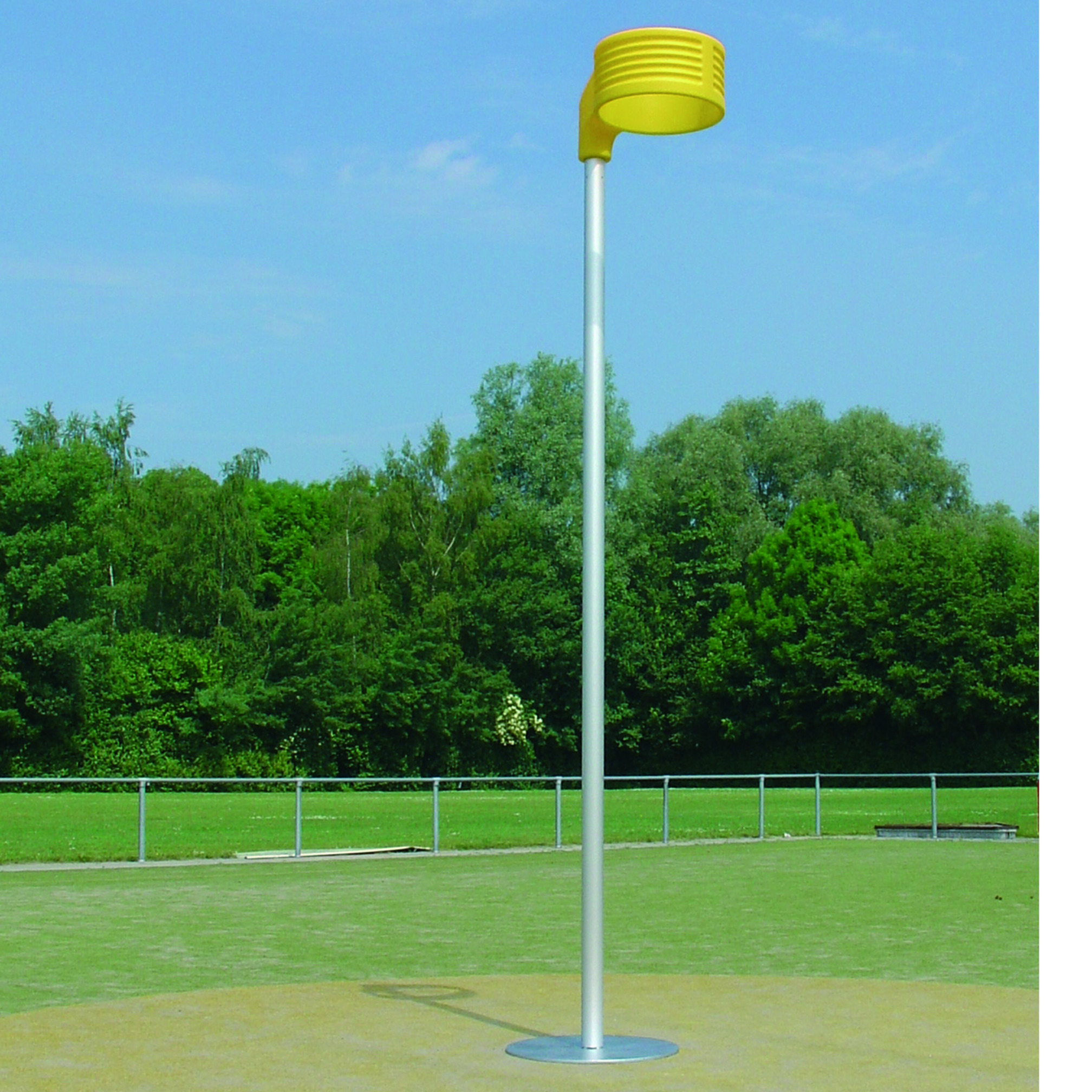 Competitie korfbalpaal 350 cm, op schotelvoet