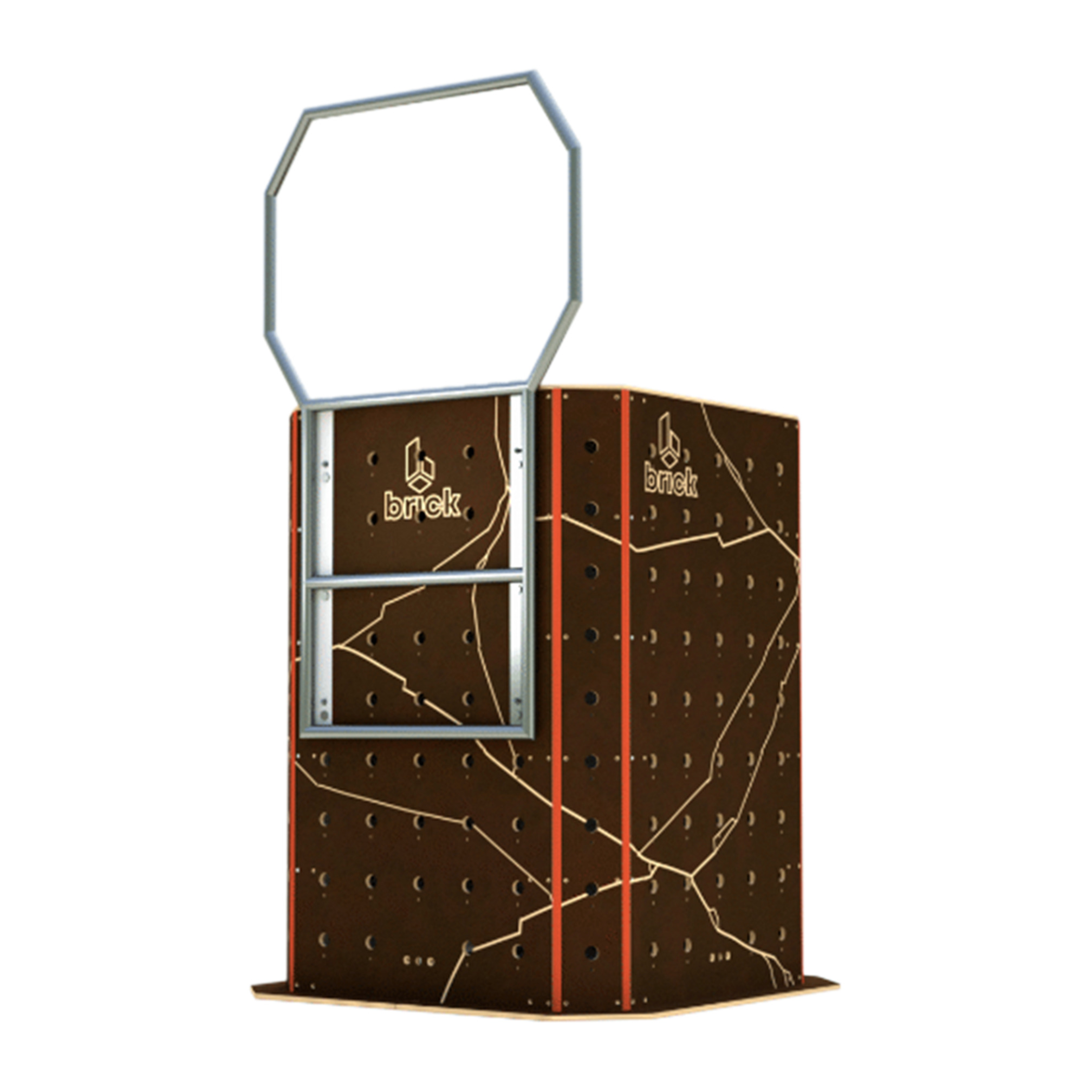 Brick Donjon 142x142x200cm, incl. Guard Rail