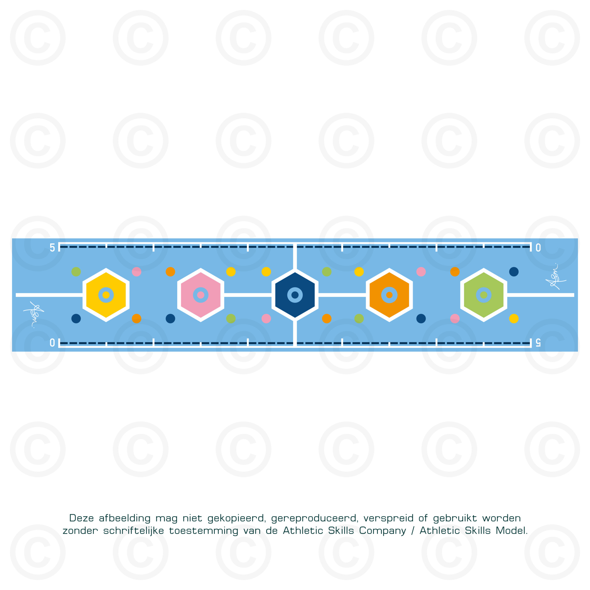 ASM Long Mat - Hexagon - 6m, sandwich padding