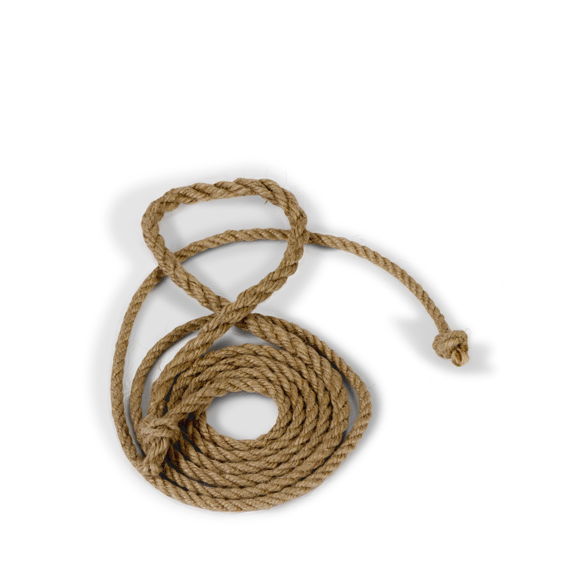 Hemp skipping rope, with spliced ends, 10 m