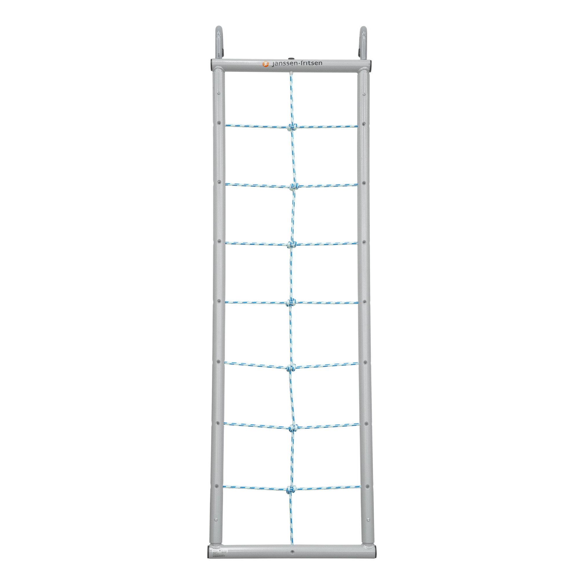 Klimframe, voorzien van touwwerk