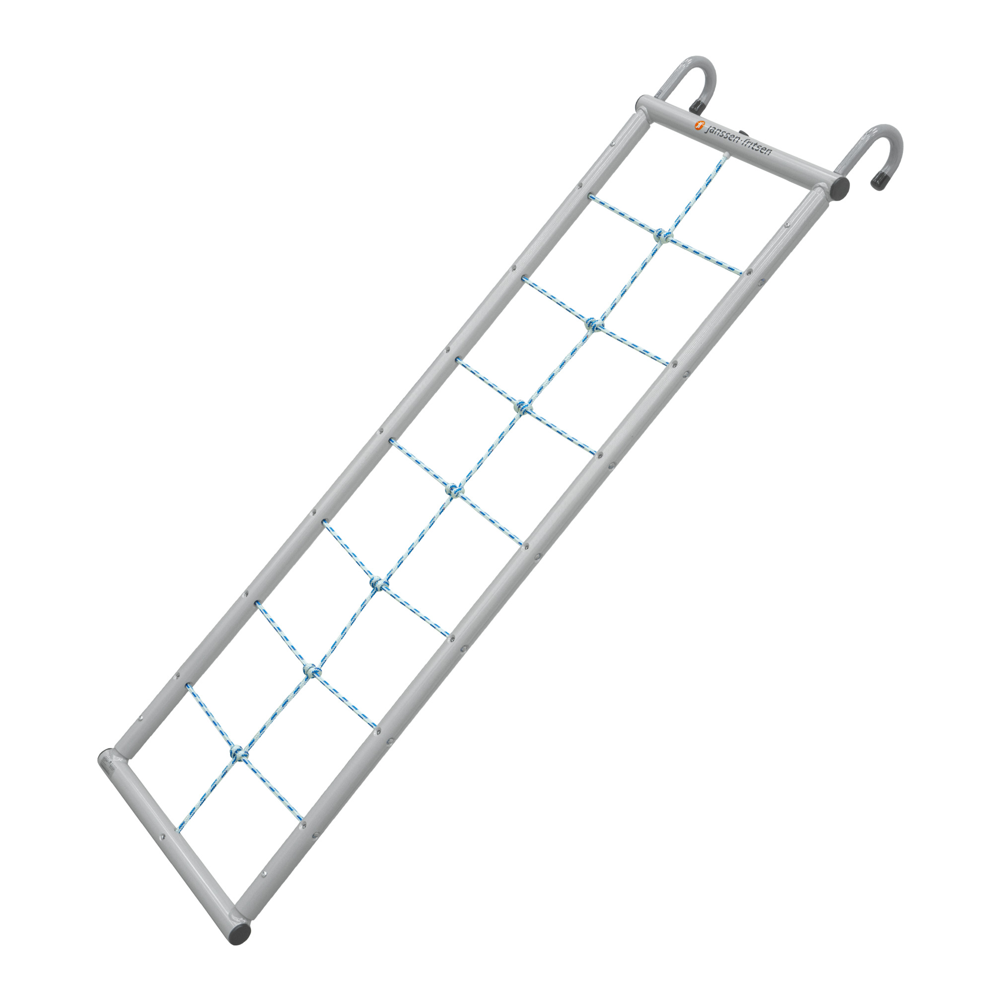 Klimframe, voorzien van touwwerk