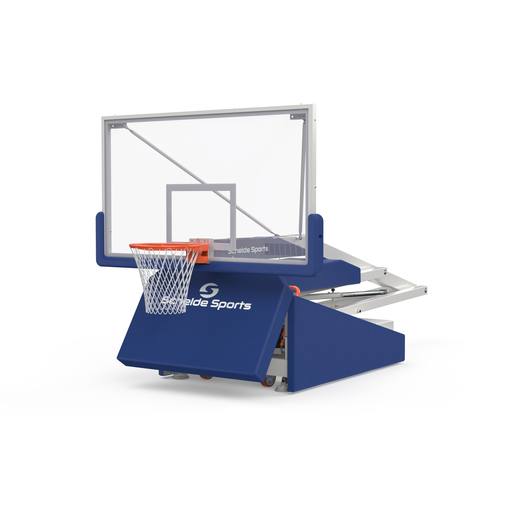 EasySAM 225 basketball backstop - storage position