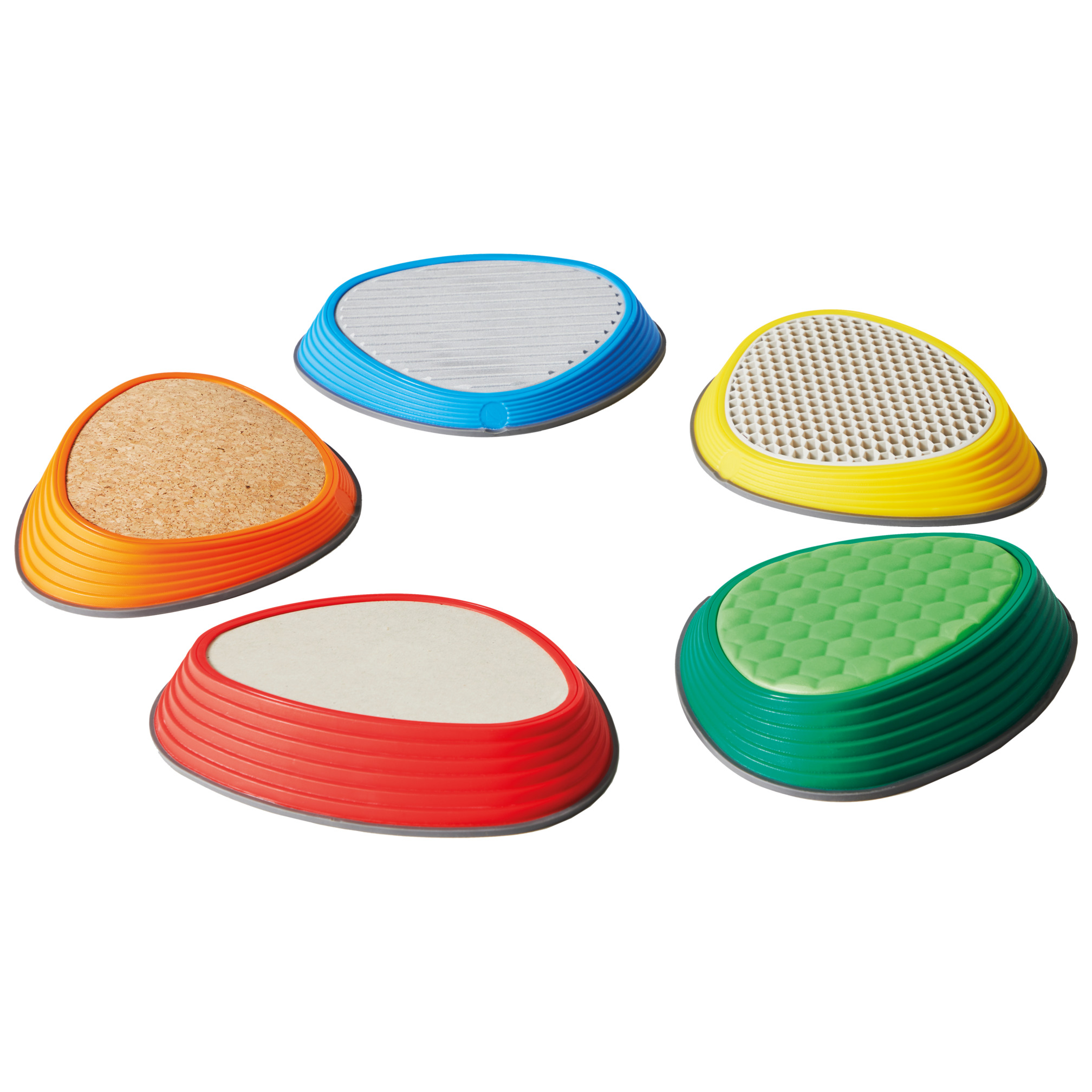 Rivierstenen met verschillende structuren - Set van 5