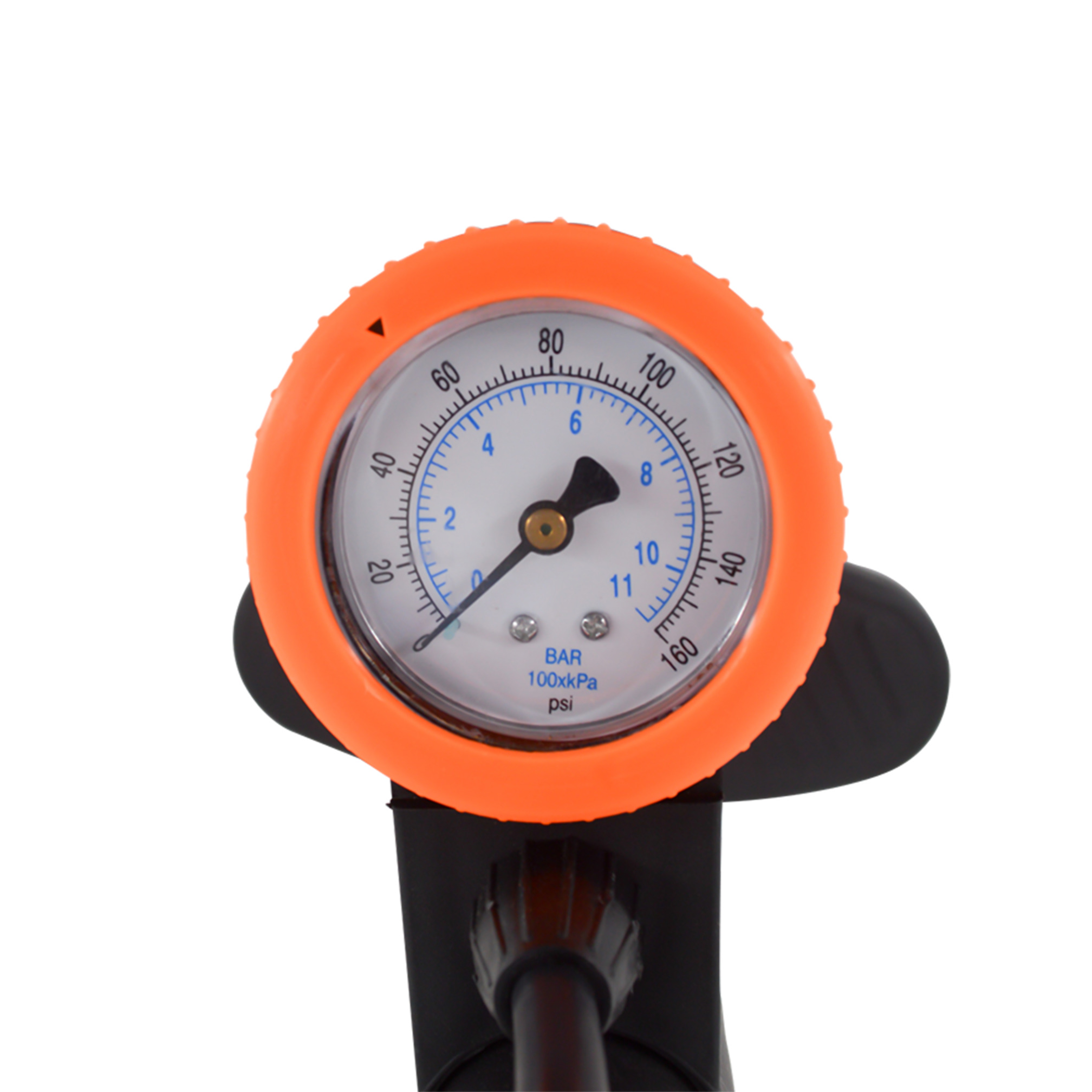 Staande ballenpomp met drukmeter Manometer van ballenpomp