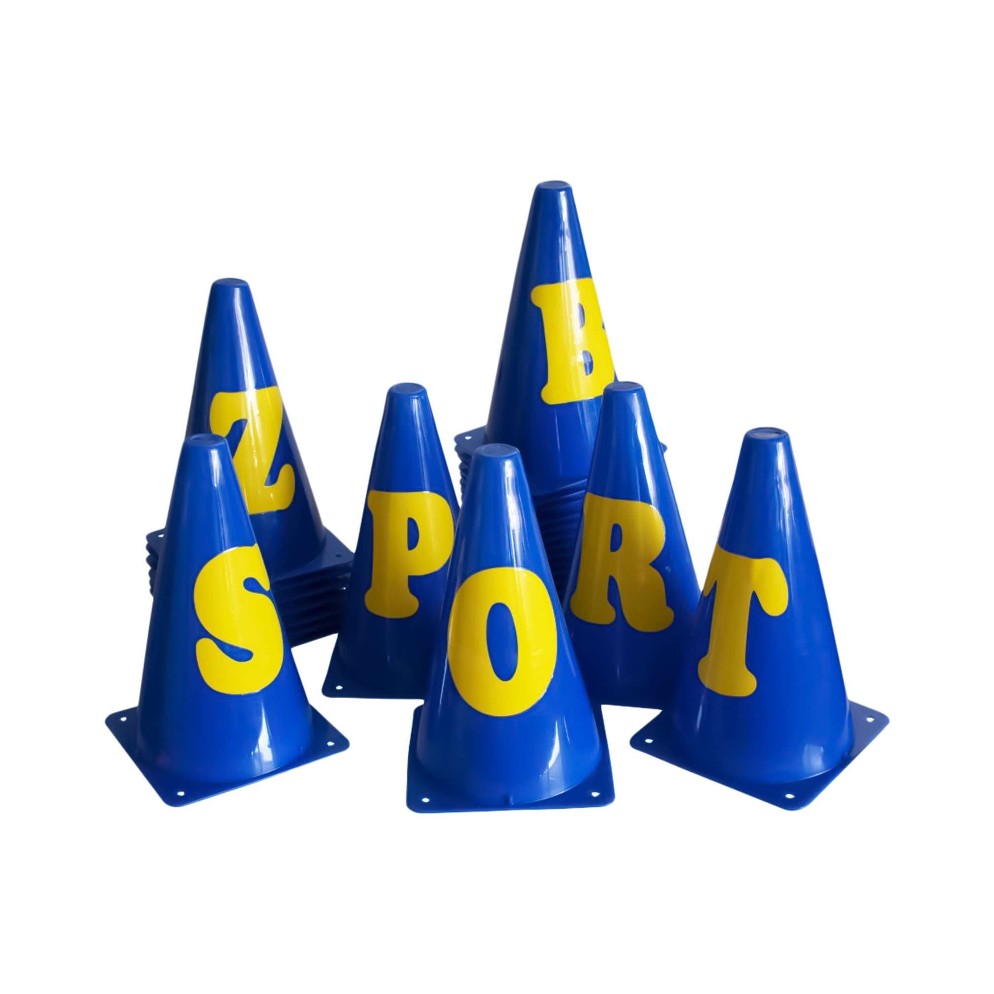 Set markeerkegels 23 cm letters A t/m Z