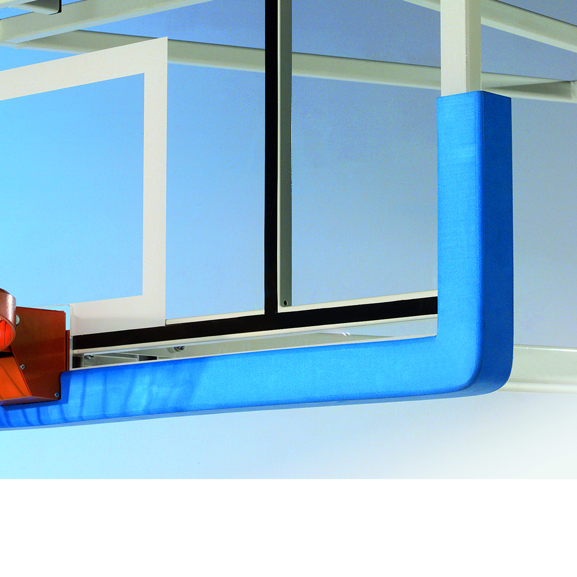 Basketball backboard Protective padding 180cm/50mm, Incl. mounting kit