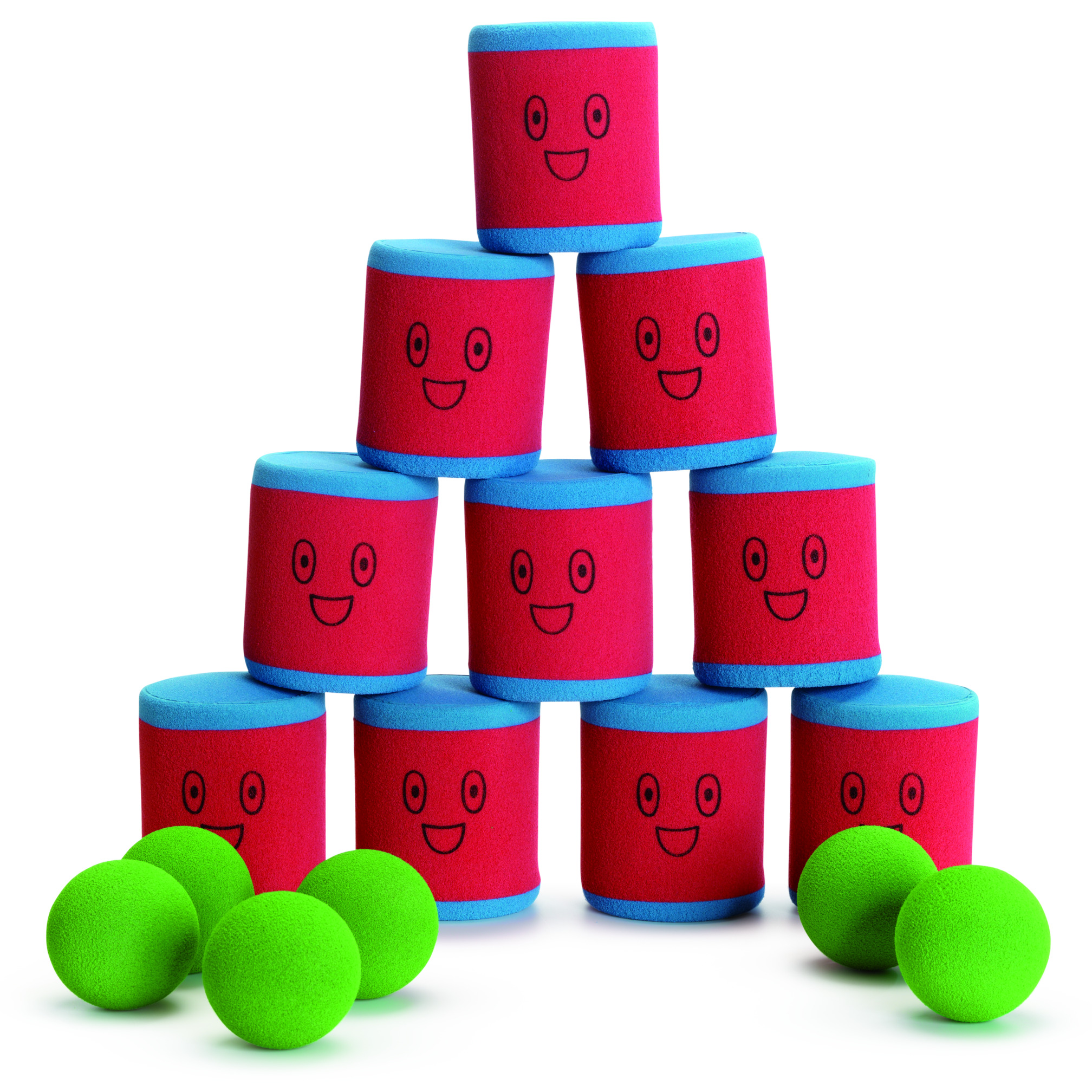 Tin-throwing set made of foam