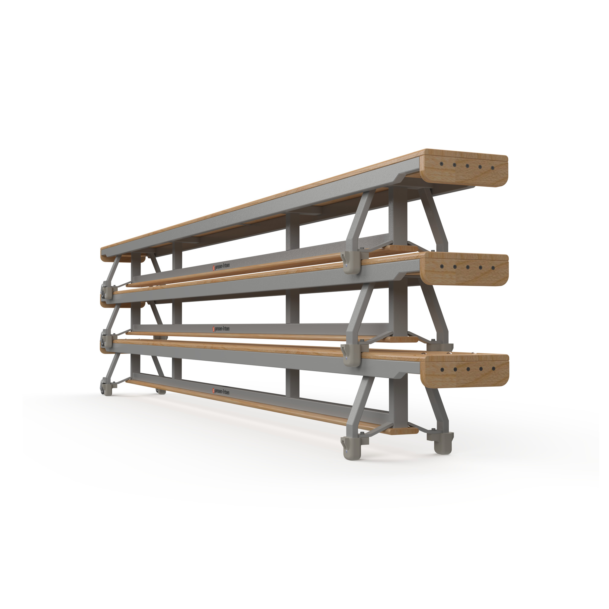 Gym bench, 360 cm, with balancing slat, 10 cm, Janssen-Fritsen, Essential