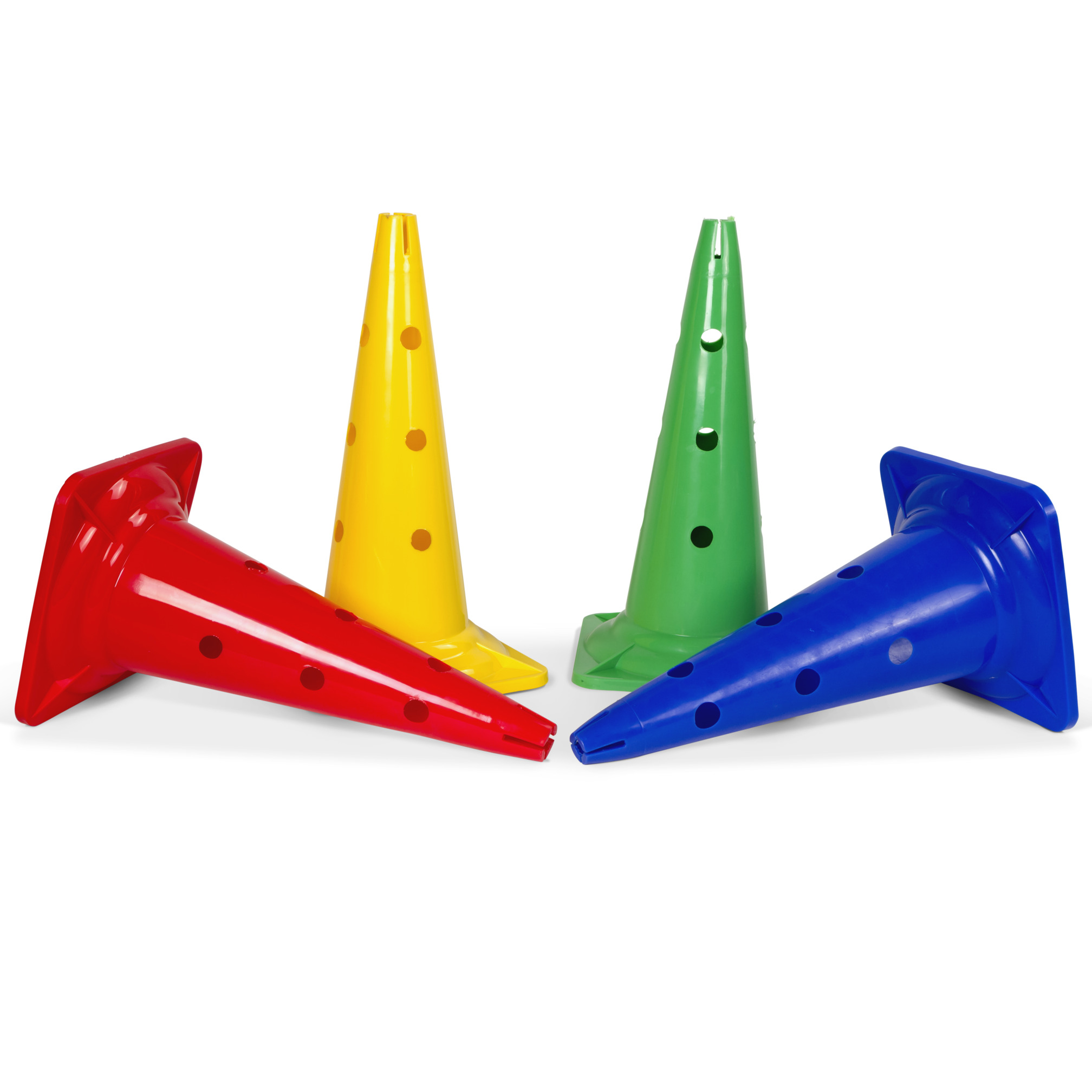 Trainingskegel met gaten – 50 cm – Set van 4