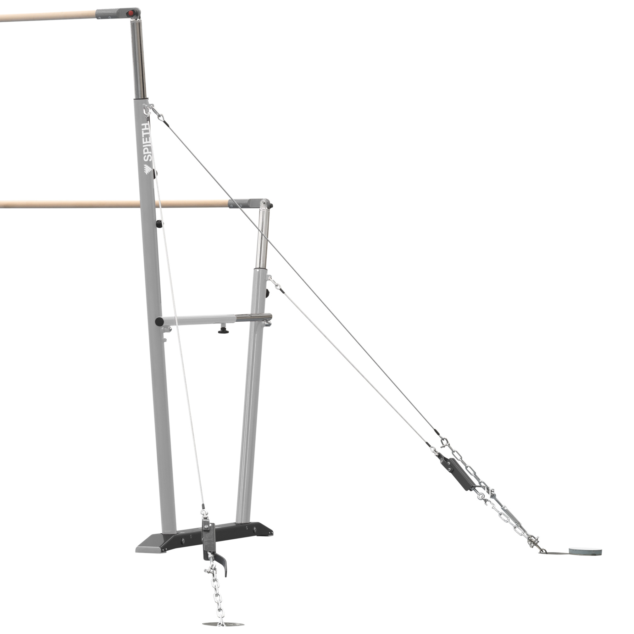 Short tensioning for the uneven bars 'Club'