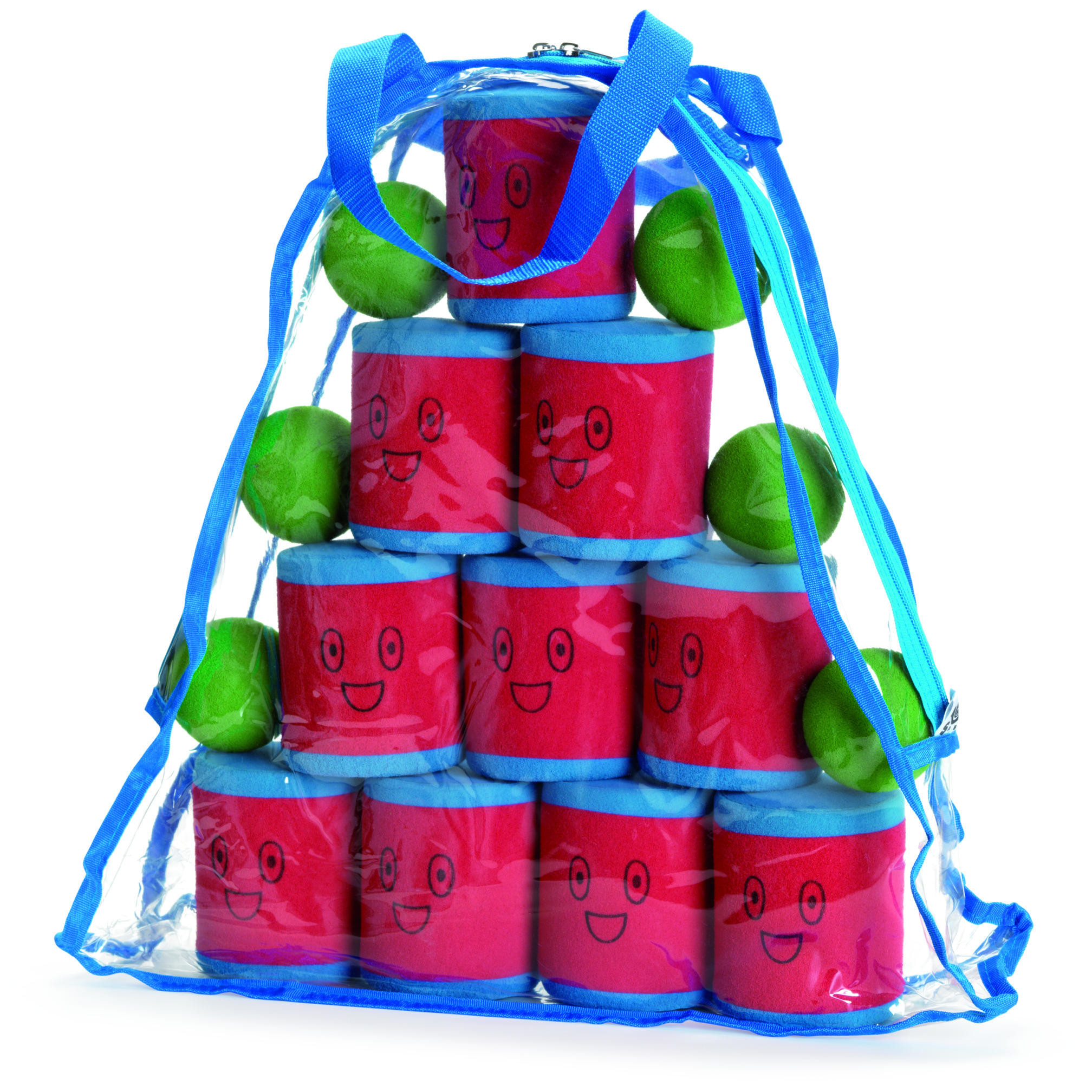 Tin-throwing set made of foam