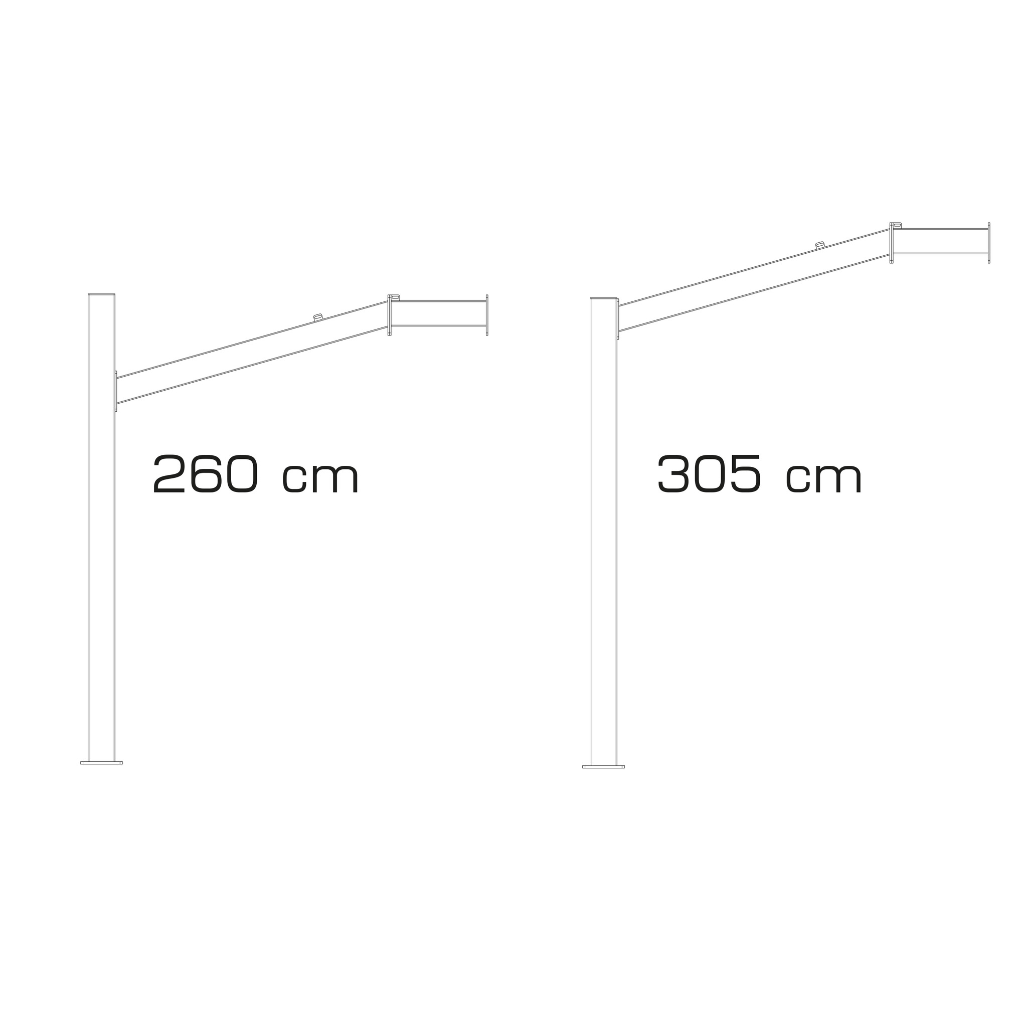 Outdoor Slammer – 225 cm Vooruitsteek