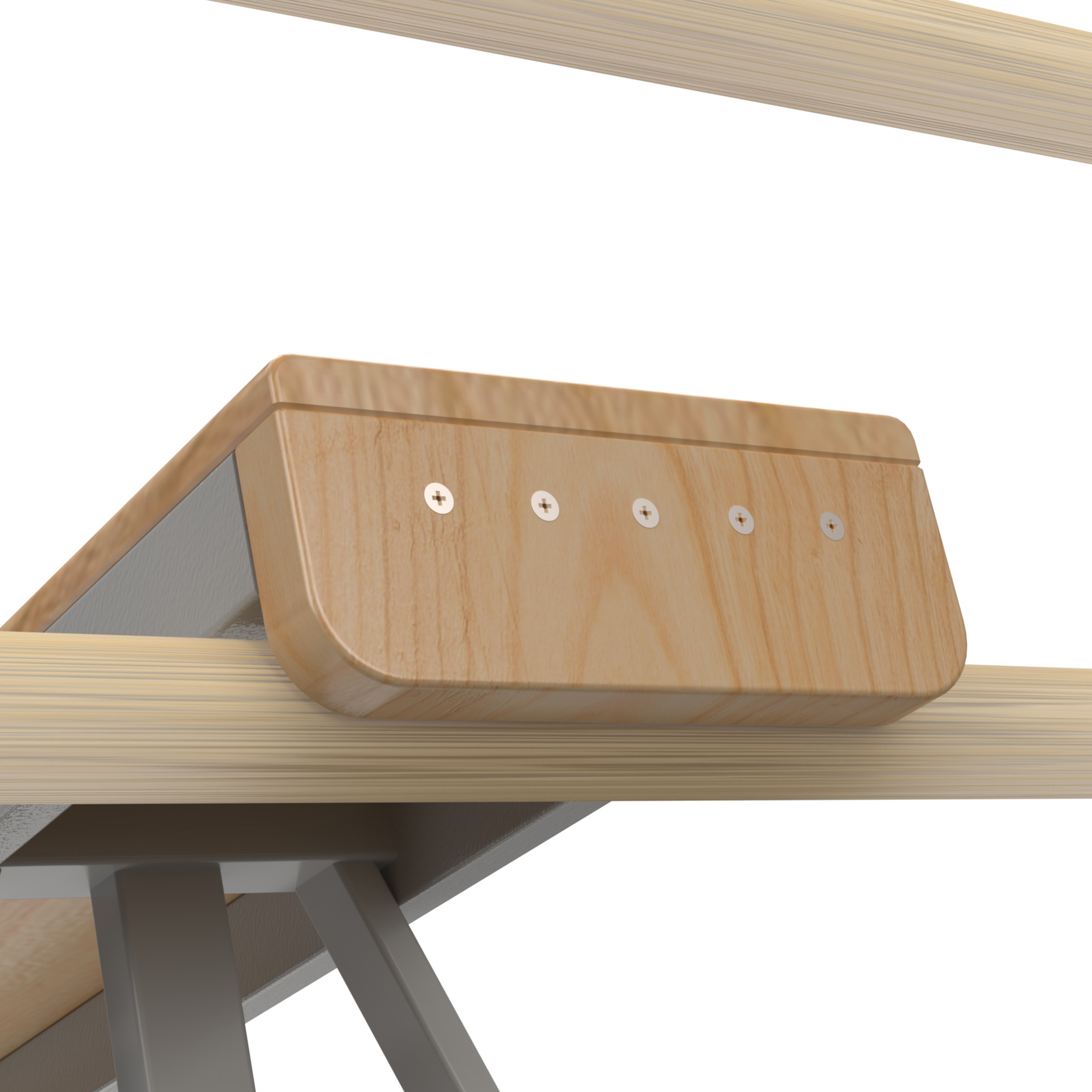 Gym bench, 360 cm, with balancing slat, 10 cm, Janssen-Fritsen, Essential