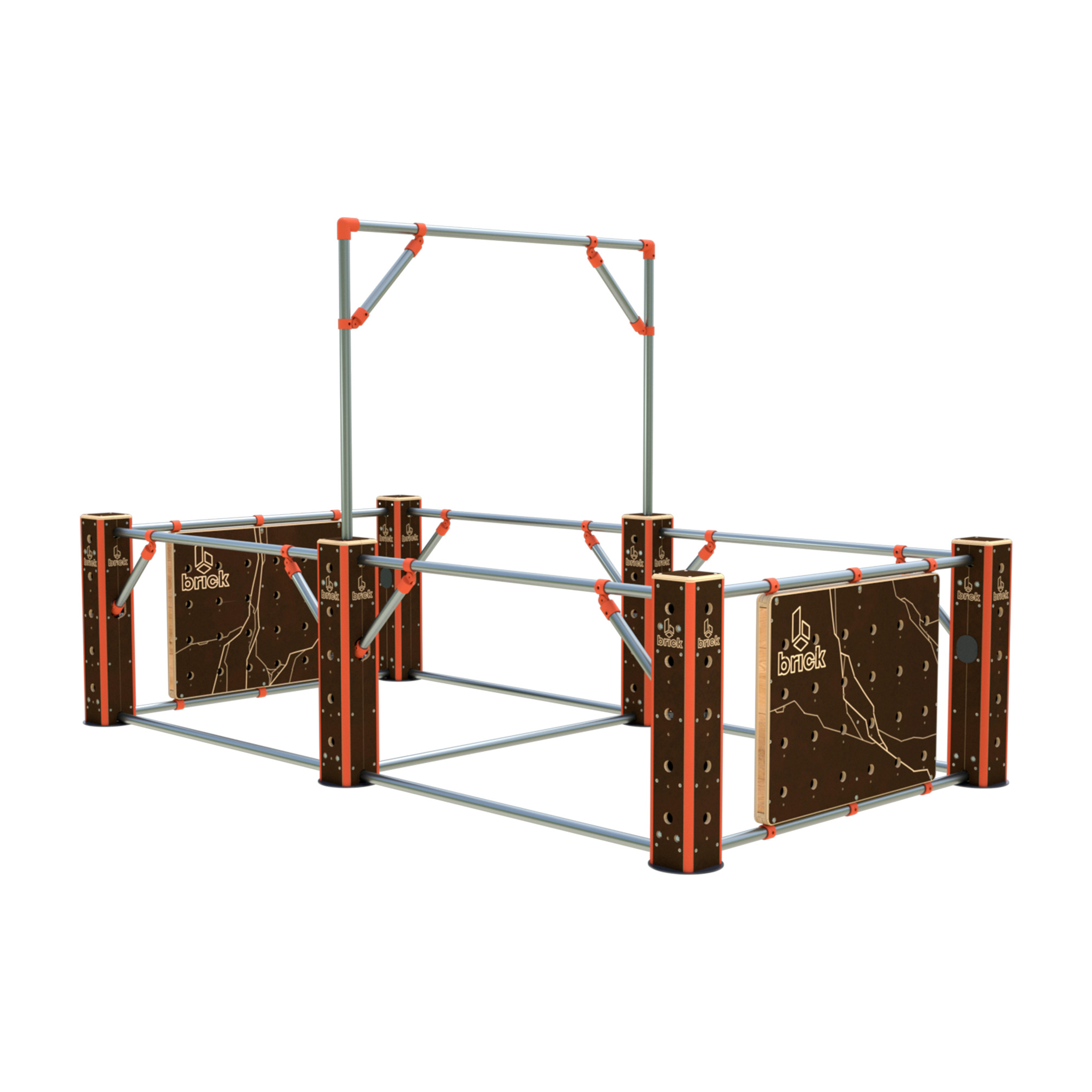 Brick M Pipe Structure, incl. houten onderdelen 200x400x235cm