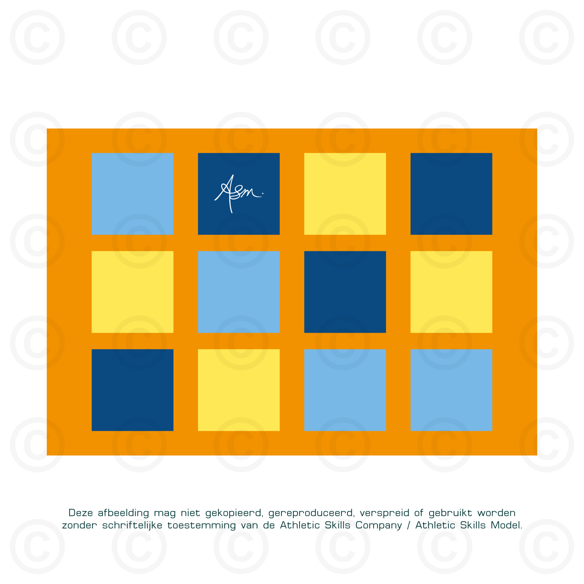ASM landingsmat Pixel, sandwichvulling