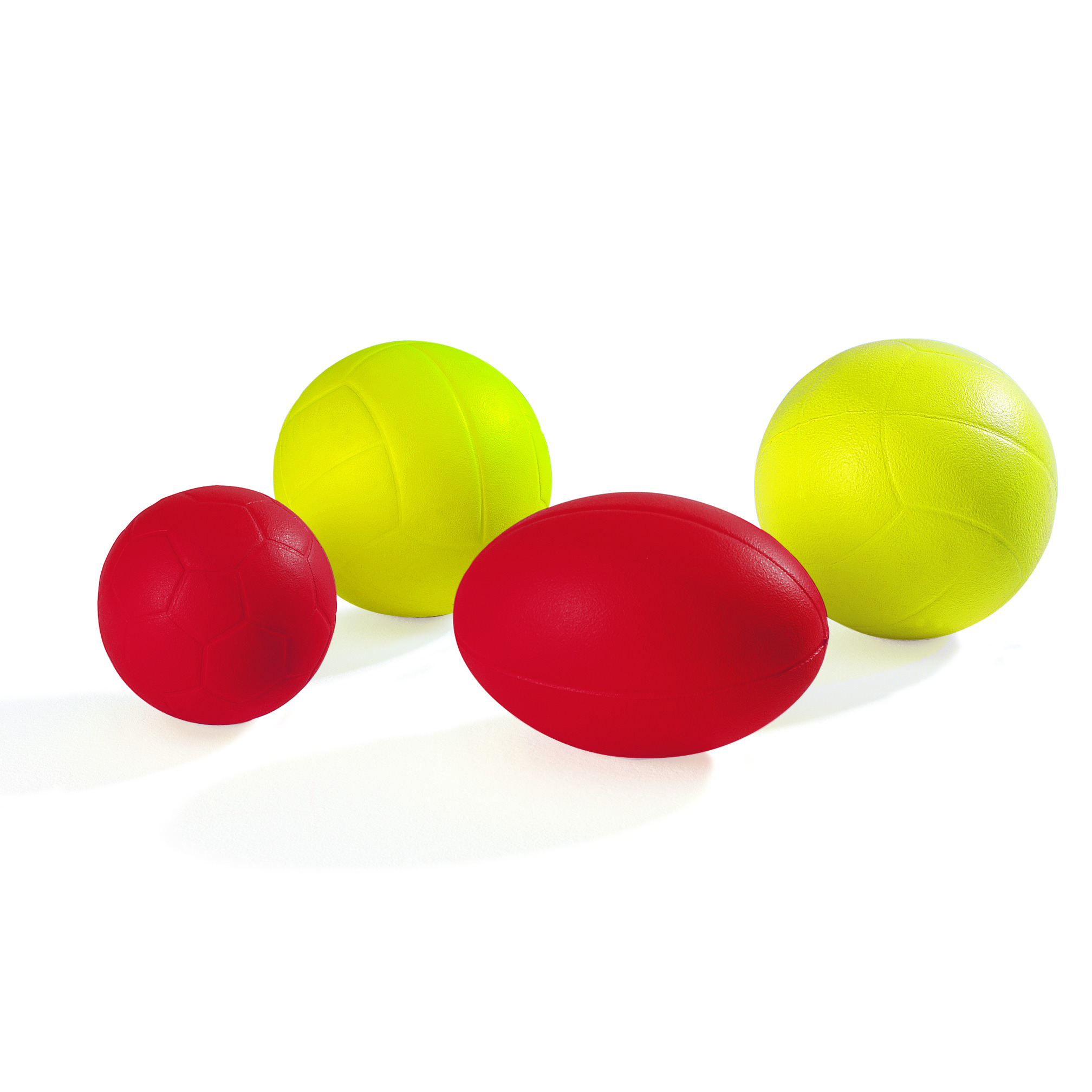 Rugbybal PU-foam met huid, rood