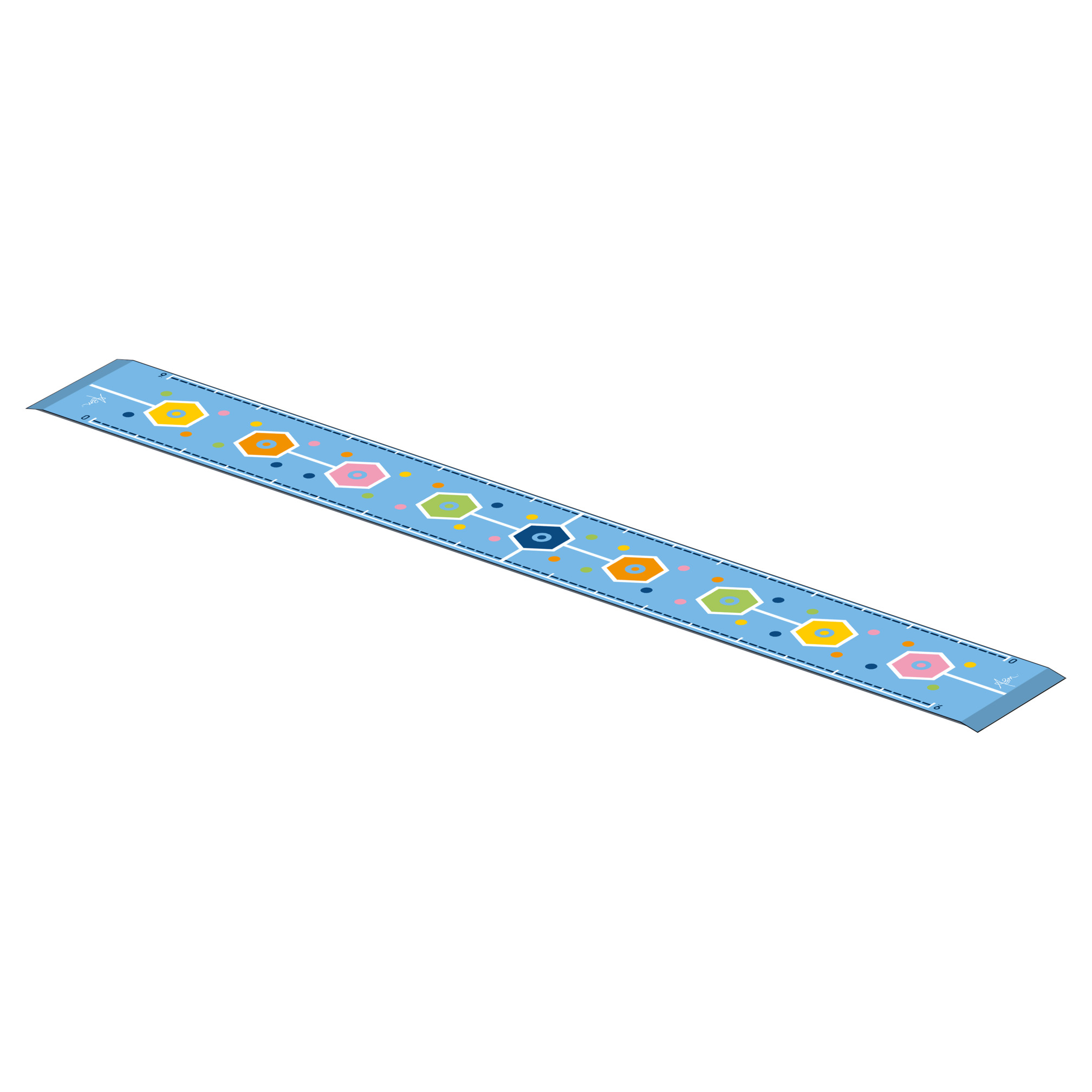 ASM Long Mat - Hexagon - 10m, sandwich padding