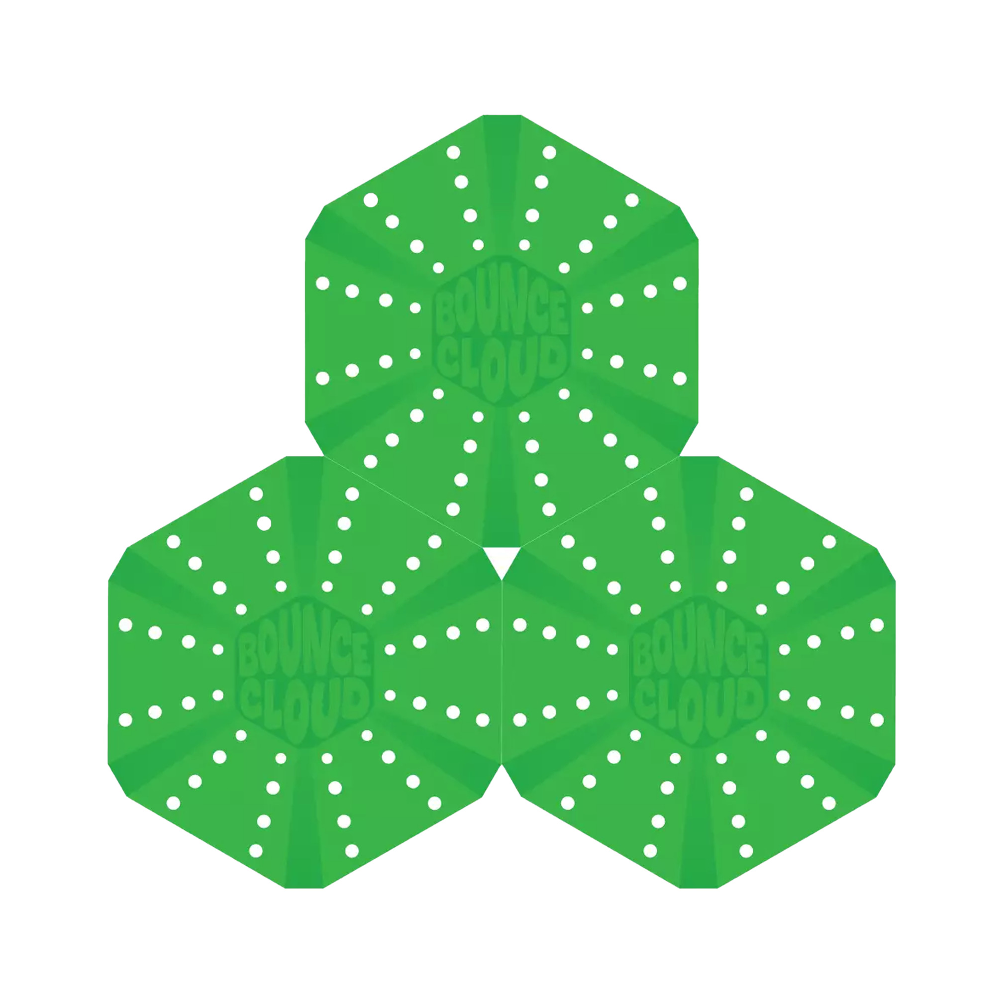 Set van 3 groene BounceClouds