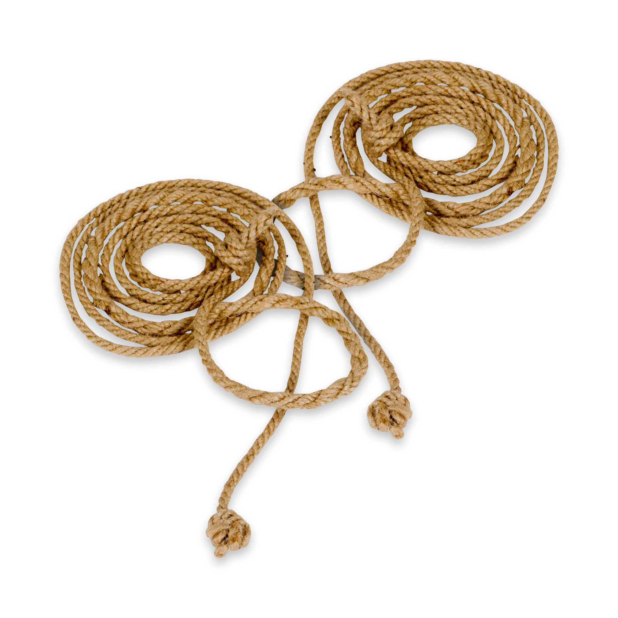 Springtouw hennep, met verdikt middenstuk, 2,8 m