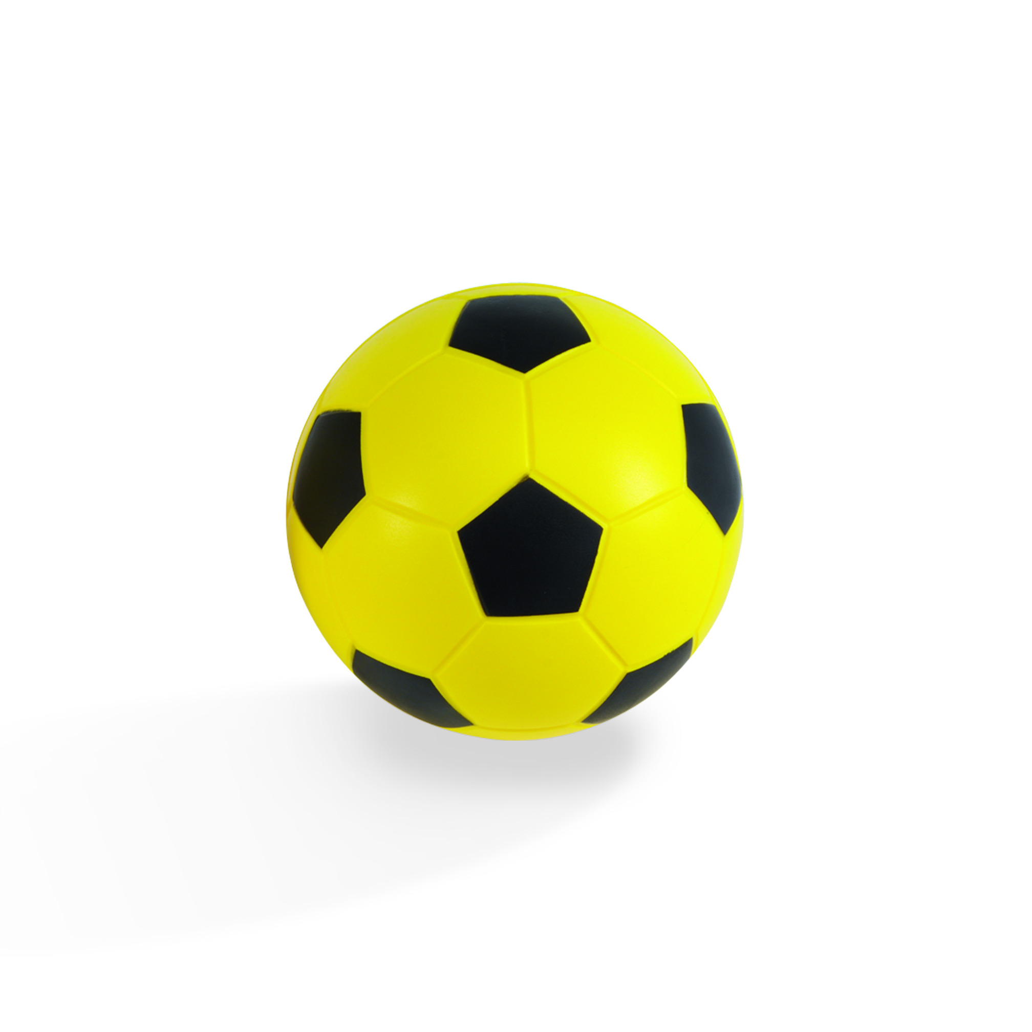 Voetbal foam met huid, geel/zwart