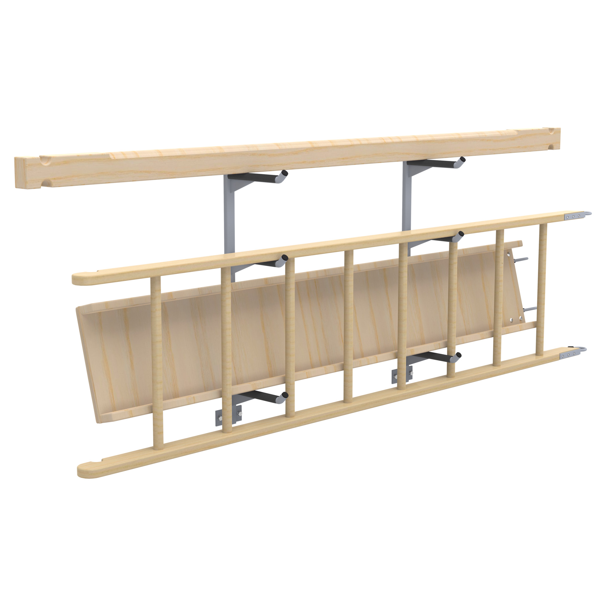 Brackets for horizontal storage Brackets for horizontal storage